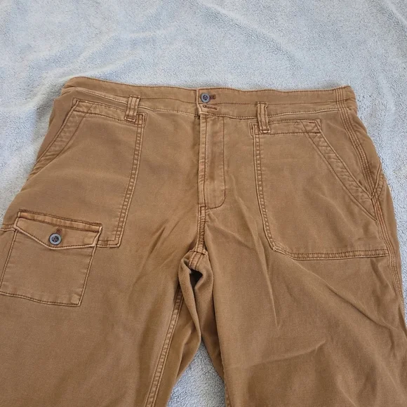 Anthropologie Pants Women's 36x27 (Tag 32) Beige Tan The Wanderer Cargo Pockets - Picture 2 of 14
